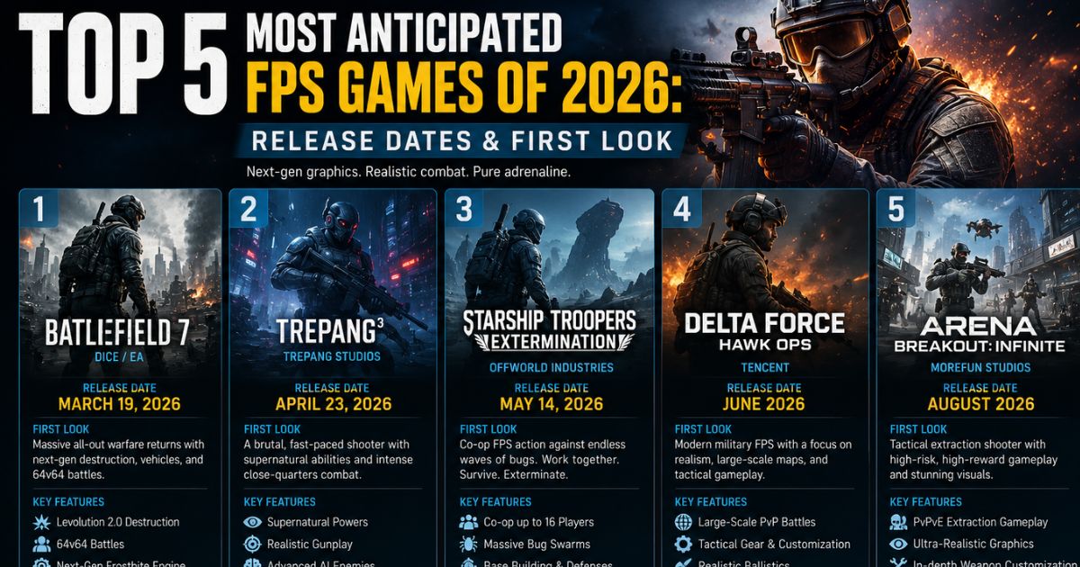 Top 5 Most Anticipated FPS Games of 2026: Release Dates & First Look